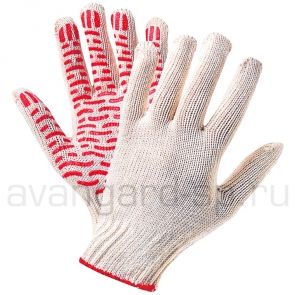 Перчатки х/б с ПВХ (10 класс) "Волна" р.22, 45гр. цена