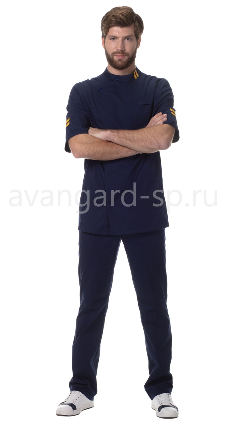 Блуза мужская "Лацио" цв.синий цена